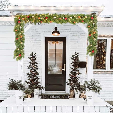 Lighted Pine Christmas Garland, 6ft Christmas Greenery Garland with 50 Led Lights, Realistic Spruce Garland Cypress Garland for Table Centerpiece Home Holiday Mantel Fireplace Decor