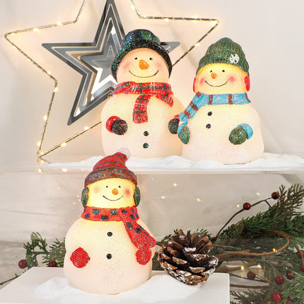 Christmas Flameless Candles, Set of 3 Santa Snowman Real Wax Candles, Battery Operated LED Candles with Remote and Timer for Christmas Tree, Holiday Home Décor (Red)