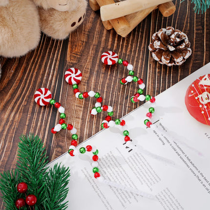 Whaline 36Pcs Christmas Curly Pick Candy Style Christmas Tree Picks Red White Green Xmas Tree Topper Ornament for Winter Holiday Home Office Party Decor, 8.7 Inch