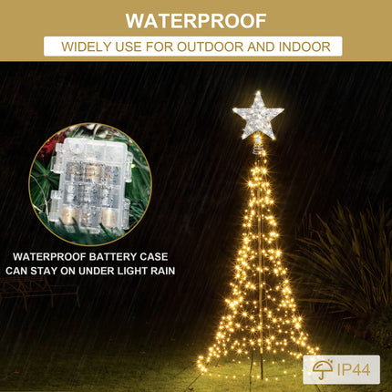 YAUNGEL Christmas Tree Topper, Star Tree Topper with 40 LED and Remote Control Battery Operated Warm Lights Treetop Christmas Decorations, Indoor Home Decor, 10IN Silver