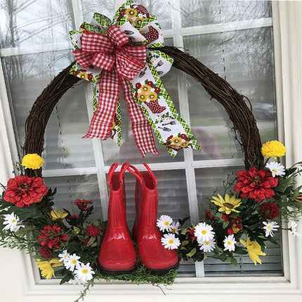 16inch Large Natural Grapevine Wreath Rings Rattan Vine Branch Wreath Hoop for DIY Craft Wreath Christmas Easter Holiday Decoration Seasonal Decors (1pcs 40cm/16inch)