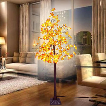 Mycznsyard 120 LED Maple Tree Light 6Ft Lighted Maple Tree 16.4FT Plug in 8 Modes for Outdoor Holiday Decor Christmas Wedding Easter Halloween Thanksgiving Fall（Warm White）