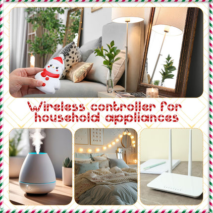 Snowman Remote Control Outlet, Christmas Snowman Wireless Electrical Outlet Plug Switch, 100Ft Long Range Wireless Light Switch for Electrical Devices, Christmas Lights, Battery Included