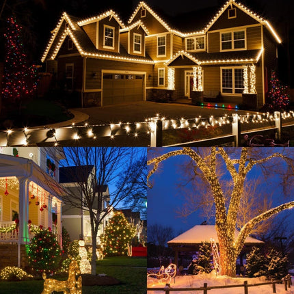 Solar String Lights, 72Ft 200 LED, Waterproof Outdoor, 8 Modes, String Lights for Garden, Yard, Wedding, Party (Warm White)