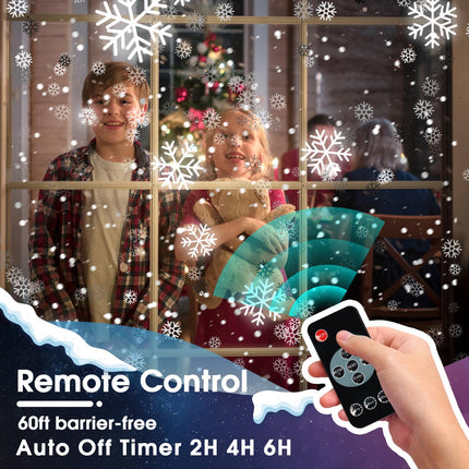 Christmas Snowflake Projector Lights Outdoor, d Owl Shape Snowfall Lights Projector with Remote, IP65 Waterproof Landscape Light for Xmas Holiday Wedding Indoor Garden Patio Party