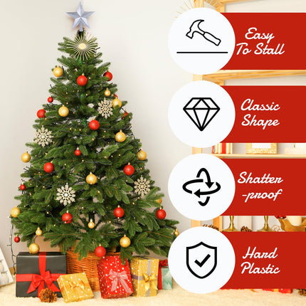 8 Inch Christmas Tree Topper, Glitter Star Tree Topper Christmas Tree Decoration Ornaments for Xmas Holiday Treetop (Silver)