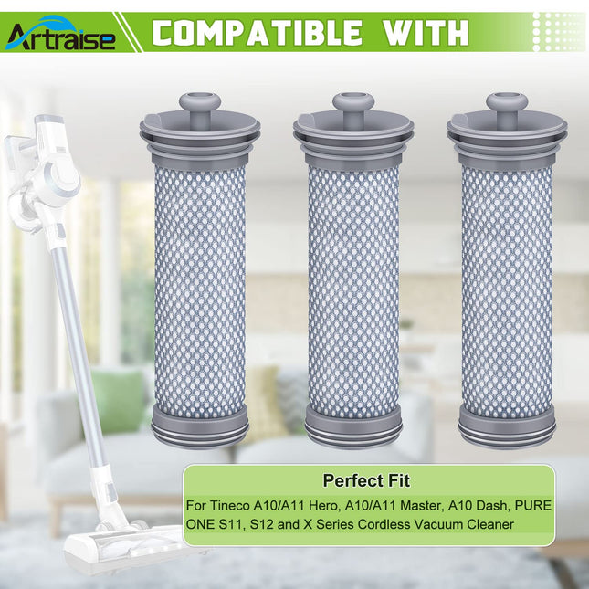 Filter For Tineco A10 A11 Hero A10A11 Master Pure One S11 Series, S12, X Cordless Vacuum Cleaner 3 Pack …