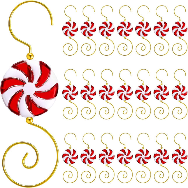 20 Pieces Christmas Ornament Hooks Candy Ornament Hooks Candy Bead Wire Ornament Hooks Christmas Ornament Hangers Christmas Tree Decorating Hangers for Christmas Tree Decoration