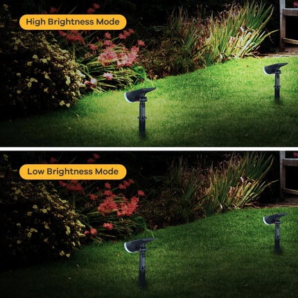 Linkind Solar Lights Outdoor, 350LM Outdoor Solar Spot Lights, Waterproof Christmas Decorations Lights for Garden, Yard, Landscape and Walkway, White, StarRayS (6 Pack, Daylight)