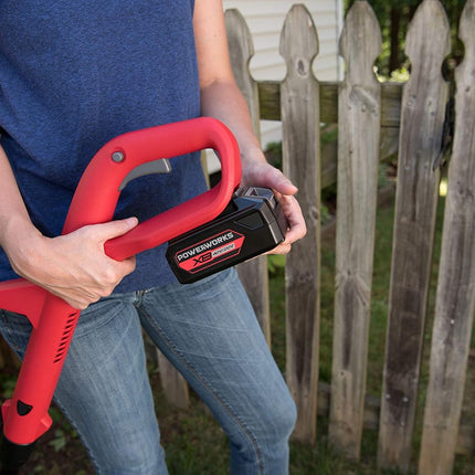 POWERWORKS XB 20V Cordless Leaf Blower with 2Ah Battery and Charger，310 CFM / 85 MPH & 2-Speed Mode, Battery Powered Leaf Blowers for Lawn Care