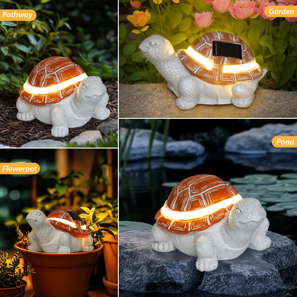 Outdoor Solar Garden Statue Lights with LED Lights, Christmas & Birthday s for Women, Garden Statues for Yard Decor, Turtle