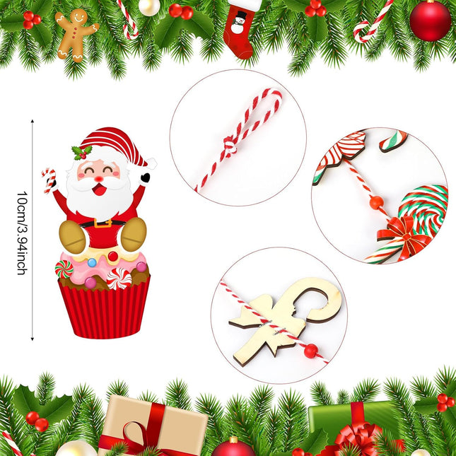 Blulu Christmas Garlands Christmas Banners Gingerbread Christmas Decorations Candy Garland Ornaments for Christmas Tree Home Kitchen Wall Decor (Candy,9 ft)