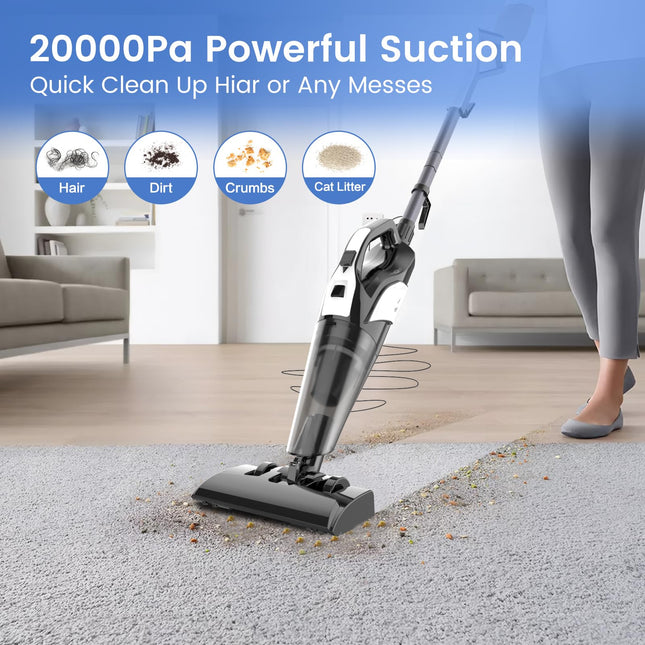 Vacuum Cleaner, Stick Vacuum Corded, 20000 Pa Powerful Suction Small Vacuum Cleaners For Home, Lightweight 4In1 Mini Vacuum, Portable Hand Held Vac For Hard Floor, H611