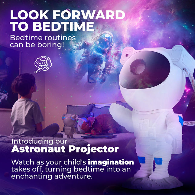 Mind-Glowing Astronaut Galaxy Projector - Spaceman Projector with Remote, Timer, Star & Nebula Modes - Dimmable Astronaut Night Light for Kids - Christmas for 5 6 7 8 9 10 11 Year Old Boys