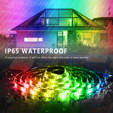 Outdoor Led Strip Lights Waterproof 32.8ft, Color Changing Led Light Strips with Remote, App Control, Music Sync RGB Led Strip Lights Outside IP68 Led Rope Lights for Roof Party Accessories