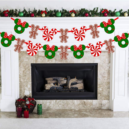 Christmas Tree Decorations Candy Garland for Merry Christmas Candy Cutouts Banner Decorations for Kids Birthday Party Baby Shower Decorations