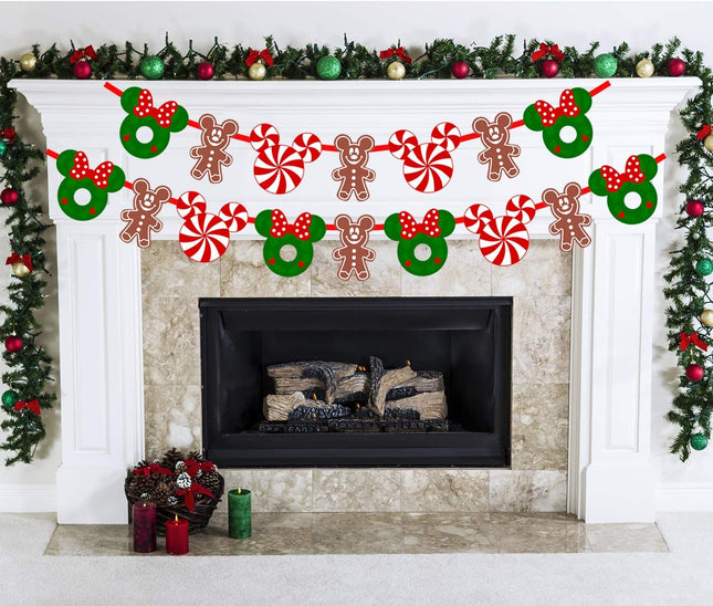 Christmas Tree Decorations Candy Garland for Merry Christmas Candy Cutouts Banner Decorations for Kids Birthday Party Baby Shower Decorations