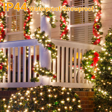 100 LED Connectable Globe String Lights Indoor Bedroom, 33ft Warm White String Lights with Remote Plug in, 8Mode Christmas Lights Outdoor Waterproof for Classroom Patio Party Dorm Decor