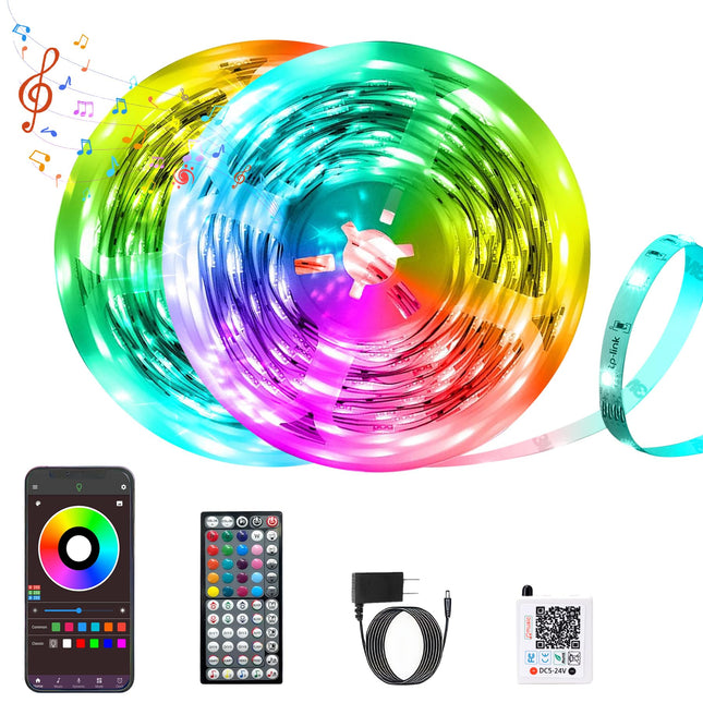 Led Lights for Bedroom 150FT Music Sync Color Changing Led Strip Lights with Remote and App Control, RGB Led Light Strip DIY Design Led Lights for Room, Christmas Decor, Gaming Accessories (2 75FT)