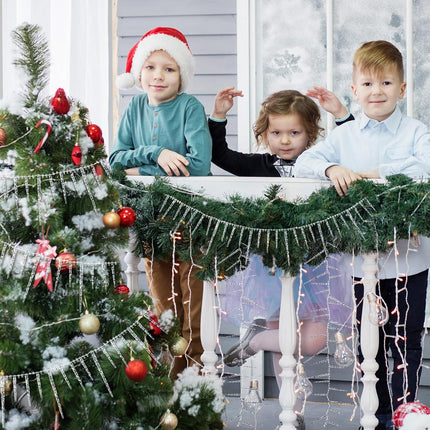 Bencailor 9.8 ft Christmas Acrylic Icicle Garland Clear Twisted Crystal Garland Icicle Garlands Banner Streamer for Christmas Party Winter Wedding Birthday Year Baby Shower Hanging Decor (1 Pc)