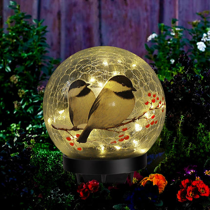 Garden Solar Ball Lights Outdoor Waterproof, Mercury Glass Ball Solar Power Ground Lights for Path Yard Patio Lawn, Christmas Decoration Landscape or Flat Placement Installation (8 inch)