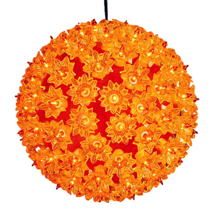 7.5" Orange Sphere Light, Commercial Grade and UL Decorative Lights, for Indoor and Outdoor Halloween, Christmas, Garden, Porch, Patio.