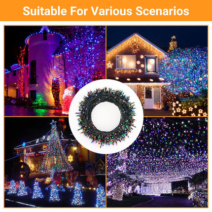 String Lights,100 FT 300 LED Christmas String Lights Outdoor/Indoor,Fairy Lights with 8 Modes,Plug in Christmas Lights Waterproof for Trees Garden Patio Xmas Wedding Party(Multi-Color)