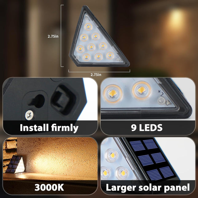Solar Step Lights Outdoor 6 Pack Solar Stair Lights Waterproof Ip65 Solar Deck Light For Outside Auto On Off Solar Outdoor Lights