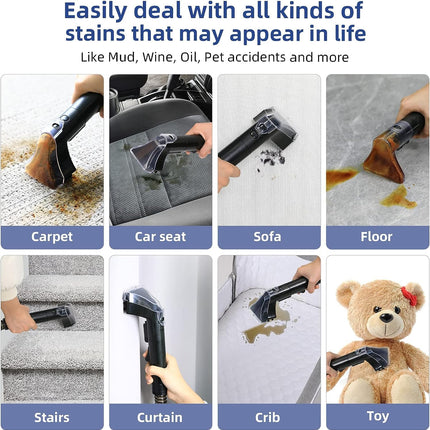 Carpet Cleaner Machine 10.5Kpa Strong Suction, 400W Powerful Motor, Portable Upholstery Cleaner With Spot And Stain Remover For Pet Accident, Rugs, Carpet And Upholstery