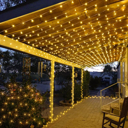 250 LED Christmas Lights Outdoor, 82ft 8 Modes Clear Wire Christmas String Lights Indoor, Plug in Twinkle Fairy Lights for Bedroom Wedding Tree Christmas Decorations, Warm White