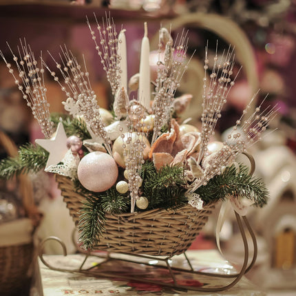 30-Pack Christmas Picks and Sprays Champagne Gold Artificial Glitter Berry Stems Branches Twigs Sticks Sprigs Christmas Tree Decorations, Ornaments for Garland, Wreath, Flowers and Tree Topper