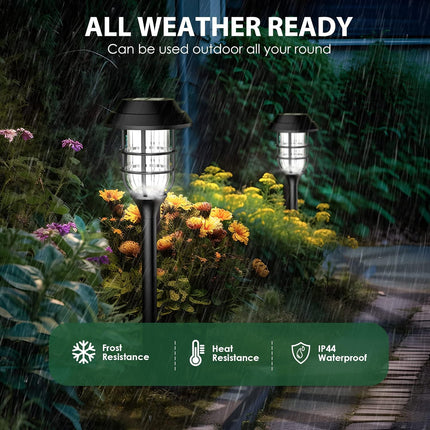 Solpex Solar Lights For Outside, Solar Outdoor Lights 8 Pack, Up To 10 Hrs Auto On/Off Garden Lights Waterproof, Solar Powered