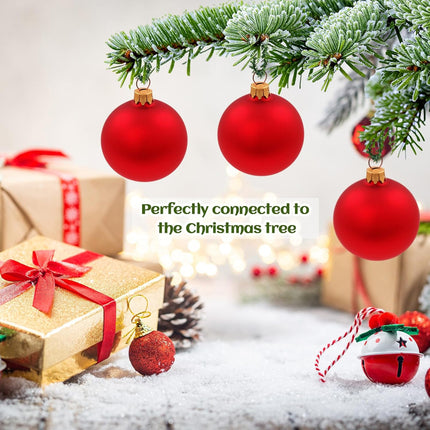 Jutom 100 Pcs 4 Inch Christmas Ornament Hooks, Pine Needles Ornament Hangers Ornament String Flexible Twist Ties for Christmas Tree Holiday Party Hanging Decorations Ropes