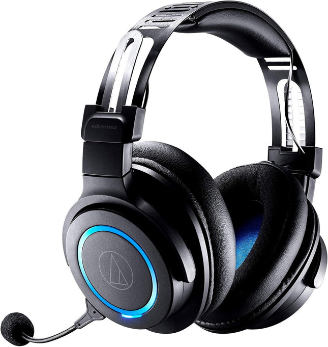 Audio-Technica ATH-G1WL Premium Wireless Gaming Headset for Laptops, PCs, & Macs, 2.4GHz, 7.1 Surround Sound Mode, USB Type-A, Black, Adjustable