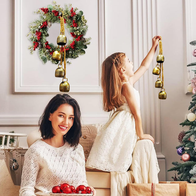 YXOTJHS Christmas Bells for Decoration, Gold Vintage Bells, Brass Christmas Bells for Door Garland Christmas Tree - s for Women