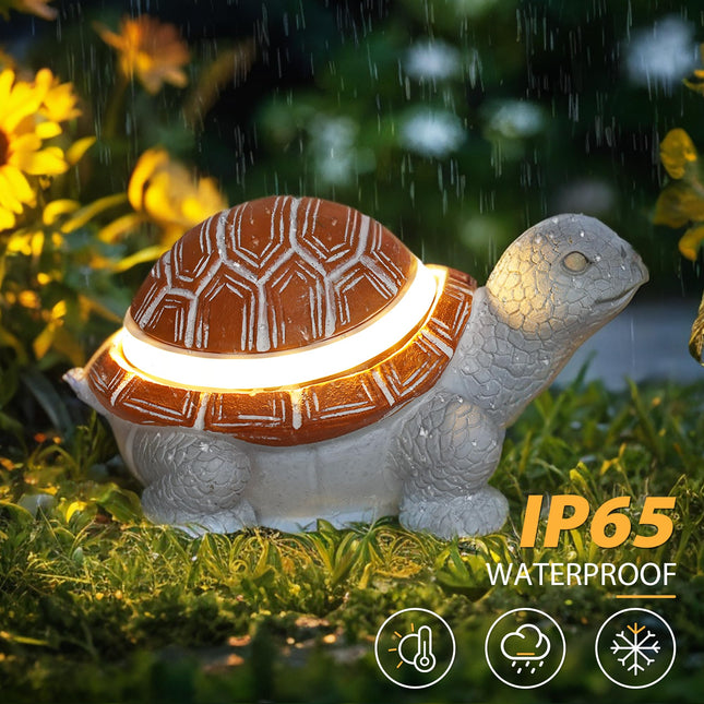 Outdoor Solar Garden Statue Lights with LED Lights, Christmas & Birthday s for Women, Garden Statues for Yard Decor, Turtle