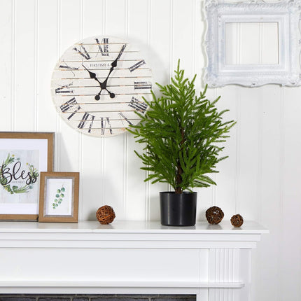 Nearly Natural 2ft. Norfolk Island Pine Natural Look Artificial Tree in Decorative Planter