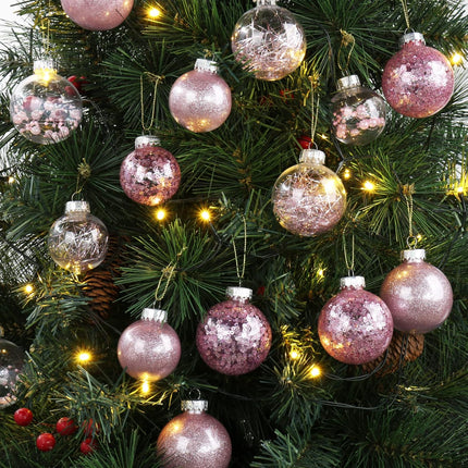 Christmas Ornaments Ball Christmas Tree Decorations Set Shatterproof Small Christmas Balls Ornaments with Hanging Loop for Holiday Party Wreath Xmas Tree Decor