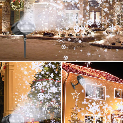 Christmas Projector Lights Outdoor - Bigger LED Waterproof & Adjustable Christmas Snowflake Projector Lights Indoor for Xmas Christmas Party
