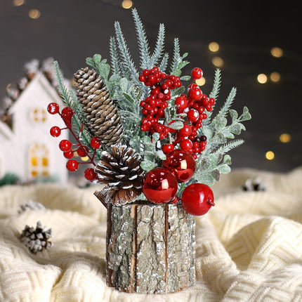 Small Tabletop Christmas Tree Mini Artificial Christmas Tree Little Potted for Desk Xmas Trees Pine Cone Christmas Trees Pencil Christmas Table Centerpieces for Christmas Office Home Decor