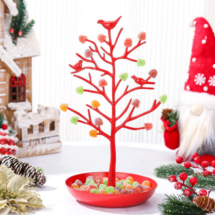 Soaoo Festive Gumdrop Tree Christmas Nostalgic Gum Drops Artificial Tree for Table Centerpiece Christmas Decorations for Tabletop Display Ornament Candy Themed Party Supplies Xmas(Red)