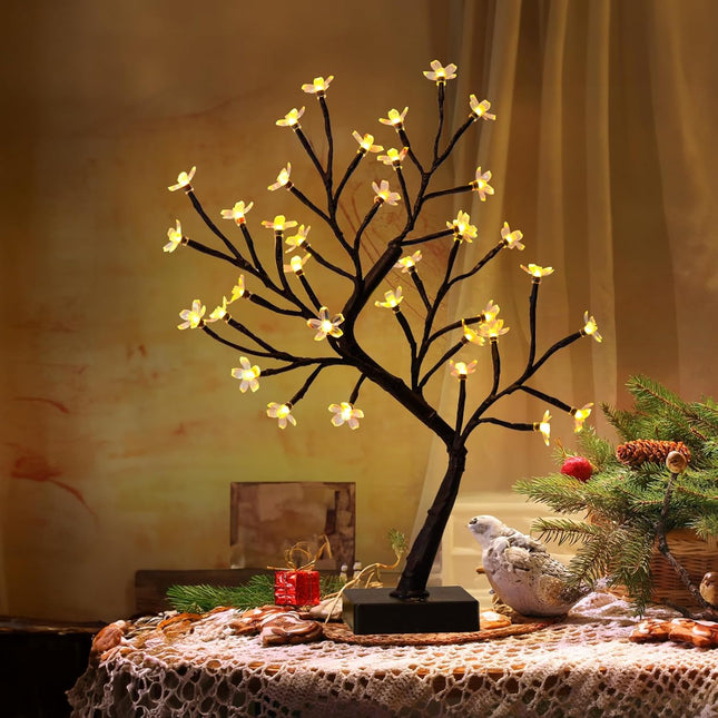 Vanthylit Multicolor Cherry Blossom Tree Lights with Remote Control, 36 LED Color Changing Cherry Blossom Decor, RGB Christmas Tree Lamp for Indoor Outdoor Home Party Holiday Christmas Decorations