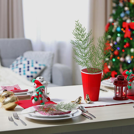 Sggvecsy 40 Pieces Artificial Pine Branches 13.7 Inches Christmas Greenery Leaves Faux Pine Needles Fake Pine Picks Cedar Stem for DIY Garland Wreath Christmas Tree Embellishing Home Garden Decoration
