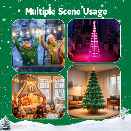 Wireless Remote Control Outlet, Wireless Switch Magic Lights Wand for Christmas Tree Lights and Decoration Lights, Remote Switch Kit with Music, Ideas for Kids Friends Family, Silver