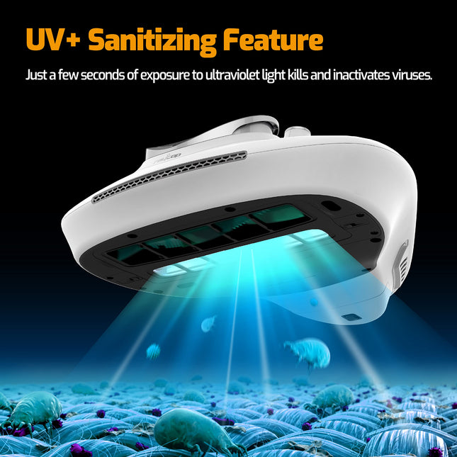 Raycop Rn Bed Vacuum Cleaner With Uv Light And Pulsating Brush Technology For Pet Hair Cleaning 15Kpa Powerful Suction Antiallergen Handheld Mattress Vacuum Cleaner Hepa Filtration
