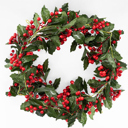 6 FT Red Berry Christmas Garland, Fireplace Decoration for Christmas Holiday Year Decor,Flexible Artificial Berry Garland for Indoor Outdoor Home