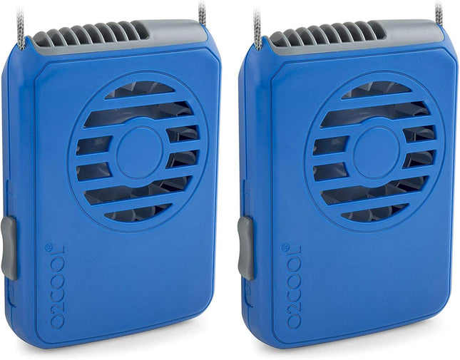O2Cool 2 Pack Battery Powered Deluxe Necklace Fans