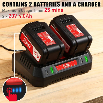 HYPERECHO 40V Cordless Leaf Blower 131MPH/453CFM 4.0Ah Battery Lightweight Charger Included for Clearing Dust, Leaf & Snow,Patio/Garden Cleaning