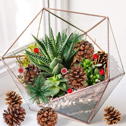 Whaline Christmas Wreath Making Decoration Artificial Pine Cone Berry Set Red Holly Berries Natural Pinecones Branches for Xmas Tree Ornament Home Fall Winter Christmas Party DIY Crafts, 130Pcs