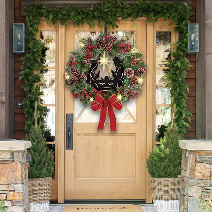 Wreath Door Hanger, Black Wreath Hanger for Front Door, Adjustable Wreath Hanger from 15 to 25 Inches Wreath Hanger, Metal Door Wreath Hanger for Christmas, Thanksgiving, Easter Decorations Wreaths